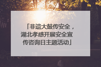 非遗大鼓传安全，湖北孝感开展安全宣传咨询日主题活动