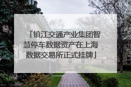 镇江交通产业集团智慧停车数据资产在上海数据交易所正式挂牌