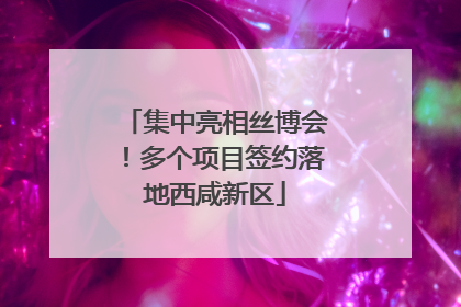 集中亮相丝博会！多个项目签约落地西咸新区