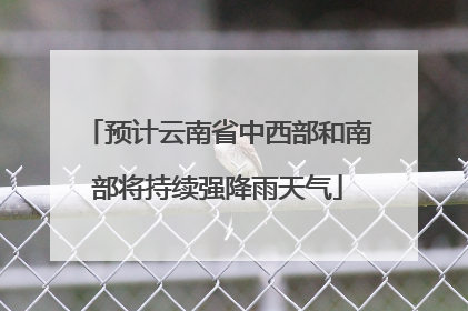 预计云南省中西部和南部将持续强降雨天气