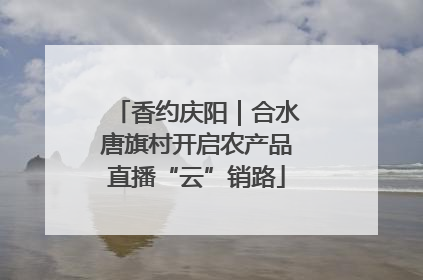 香约庆阳｜合水唐旗村开启农产品直播“云”销路