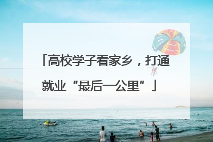 高校学子看家乡，打通就业“最后一公里”