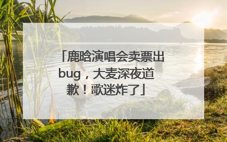 鹿晗演唱会卖票出bug，大麦深夜道歉！歌迷炸了
