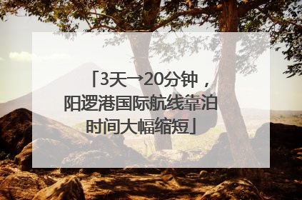 3天→20分钟，阳逻港国际航线靠泊时间大幅缩短