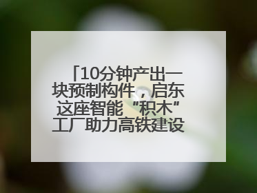 10分钟产出一块预制构件，启东这座智能“积木”工厂助力高铁建设再提速