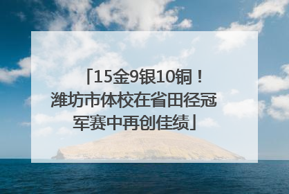 15金9银10铜！潍坊市体校在省田径冠军赛中再创佳绩