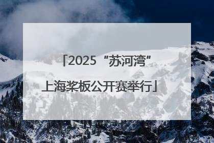 2025“苏河湾”上海桨板公开赛举行