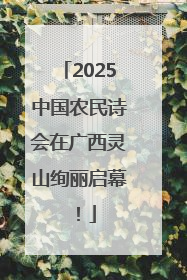2025中国农民诗会在广西灵山绚丽启幕！