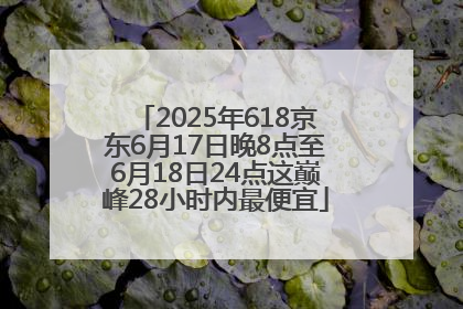 2025年618京东6月17日晚8点至6月18日24点这巅峰28小时内最便宜