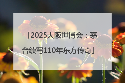 2025大阪世博会：茅台续写110年东方传奇