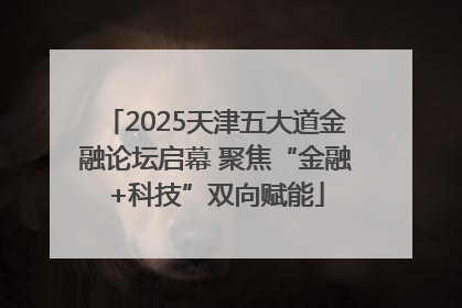 2025天津五大道金融论坛启幕 聚焦“金融+科技”双向赋能