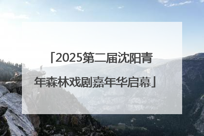 2025第二届沈阳青年森林戏剧嘉年华启幕